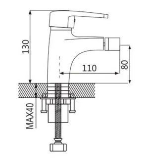 Смеситель для биде Shevanik S5007F белый/хром